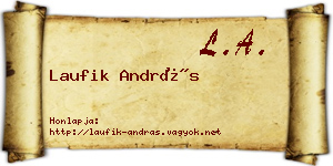 Laufik András névjegykártya